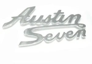 Riproduzione Anteriore Griglia Austin Seven Logo Scritta Badge Metallo Cromo - Foto 1 di 4