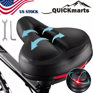 Bike Air Cushion Seat Comfort Soft Gel Wide Big Bum Pad Bicycle Saddle Men Women - Picture 1 of 11