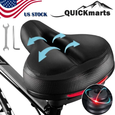 Bike Air Cushion Seat Comfort Soft Gel Wide Big Bum Pad Bicycle Saddle Men Women - Image 1 of 4