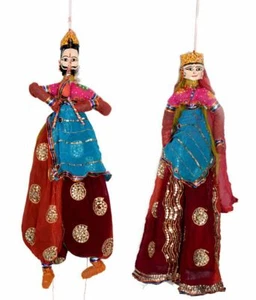 Dolls Art, Handmade Puppet Pair for Home Décor, Cultural Program and Events Pink - Picture 1 of 1