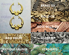 Brass Kissing Mermaid Stampings x 2 - 442RAT.