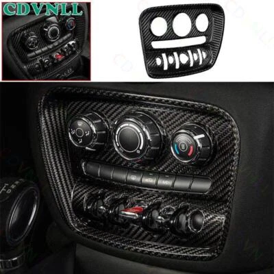 For Mini Cooper Clubman F54 Dry Carbon Fiber Central AC Button Control Cover 1* — 第 1/4 张图片