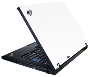 WHITE Vinyl Lid Skin Cover Decal fits IBM Lenovo ThinkPad T61 Laptop - Picture 1 of 1