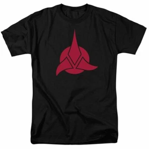 Star Trek Klingon Logo T Shirt Licensed Sci-Fi TV Show Classic Tee New Black - Picture 1 of 2