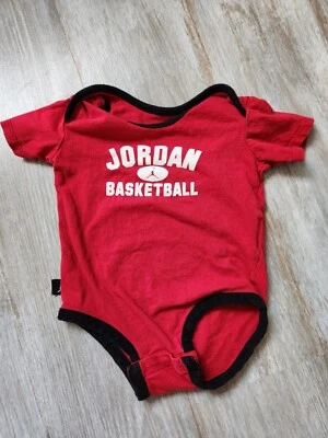 Jordan Basketball Baby One Piece Size 6-9 Month Red Black White - Image 1 of 4