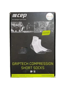 CEP Women's Griptech Short Compression Socks Size 2 / II Green Gray Grip Tech - Picture 1 of 6