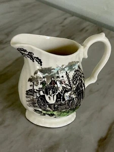 Royal Staffordshire Tonquin Individual Black Transfer Ware Creamer 3.5 inch tall - Picture 1 of 5