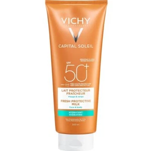 Vichy Capital Soleil LSF50+ frische schützende Milch Gesicht + Körper 300 ml Neu - Bild 1 von 1