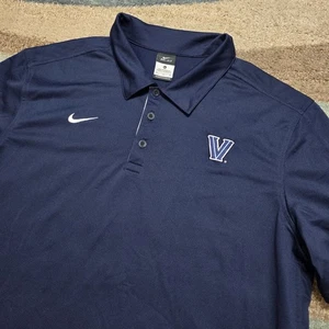 Nike Dri-Fit Villanova Wildcats Polo Shirt Blue White Men’s XL Athletic Golf - Picture 1 of 7