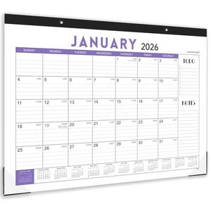 2026 Desk Calendar - Desk Calendar 2026, 17 x 12 Desktop Calendar, Jan. 2026 ... - Picture 1 of 9