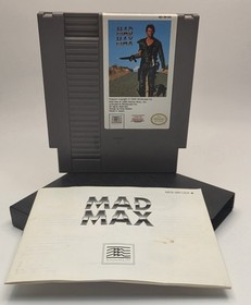 Mad Max Nintendo Entertainment System NES Game Cart Dust Sleeve & Manual