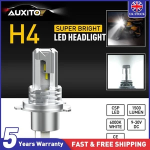 For Motorcycle H4 6500K LED Hi-Lo Beam Front Light Bulb Super Bright Headlight - Picture 1 of 7