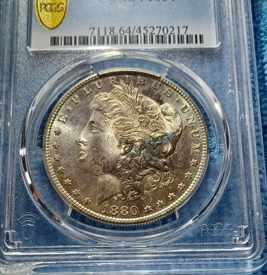 1880s Morgan Silver Dollar PCGS MS64 Unique Original Workingman Tone! - Image 1 of 4