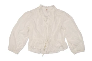 Free People Womens Best of Me Blouse optic white size Large 307186 - Picture 1 of 4