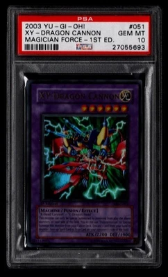 Yugioh XY Dragon Cannon Ultra Rare MFC PSA 10 English 1st ED MAGICIANS FORCE - Image 1 of 2