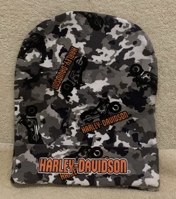 Gorro Harley-Davidson bebé gris camuflaje negro 0-24 meses - nuevo sin etiquetas Foto 1 de 3