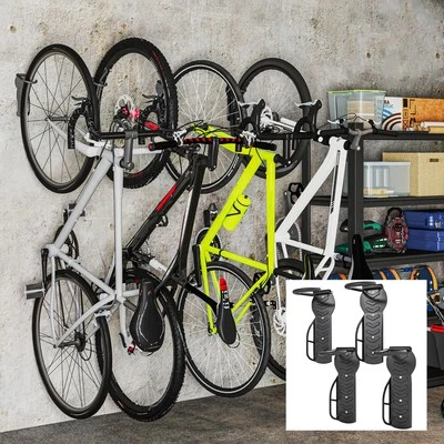SPORTNOW 4er Set Fahrrad Wandhalterung Vertikal mit 30 kg Tragkraft klappbar