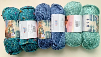 Lion Brand - Hometown USA - Mixed Color Lot of 6 - Acrylic Bulky - Image 1 of 4