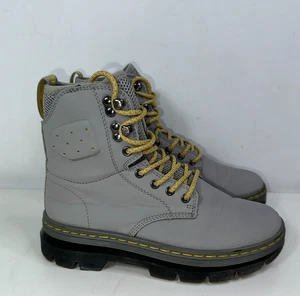 Dr. Martens Quinton mittelgrau Moto Combat Militärstil Stiefel Herren 4 Damen 5 - Bild 1 von 16