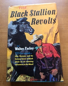 Black Stallion Revolts 1953 3rd p VTG Walter Farley HORSE HCDJ Eldridge Cowboys - Picture 1 of 8
