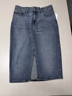 Lucky Brand Denim Midi Skirt Womens Comfort Stretch Size 6/31 Front Slit NWT - Image 1 of 4