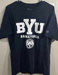 Byu Basketball, Champion, Large Black T-Shirt - Picture 1 of 5
