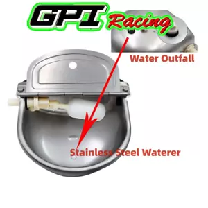 Automatic Stainless Water Bowl Fountain Set 2.5L - Dog Horses Farm Animals - Picture 1 of 7