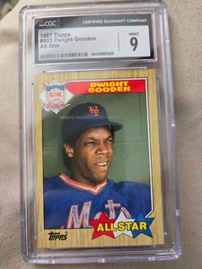 DWIGHT DOC GOODEN TOPPS ALLSTAR CARD 1987 #603 CGC MINT 9 - Picture 1 of 4