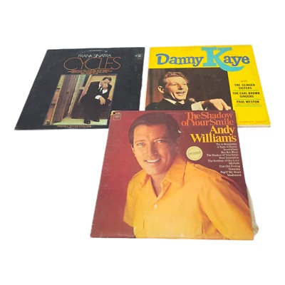 Vintage Frank Sinatra Danny Kaye and Andy Williams Vinyl LP 3 Record Bundle - Image 1 of 4