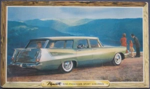 Plymouth Sport Suburban Station Wagon 1950s Chrome Car Postcard - Picture 1 of 1