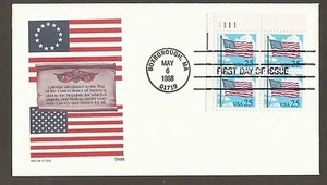 #2278 25c Flag & Clouds - Artmaster FDCPB4 Plt#1111 - Picture 1 of 2