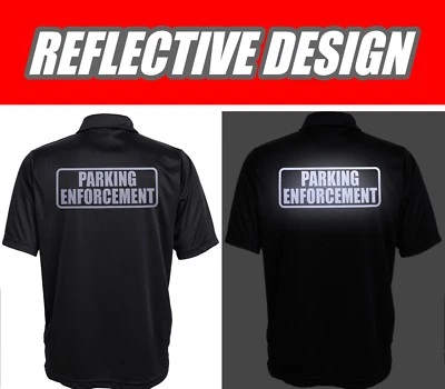 Parking Enforcement Polo REFLECTIVE design, Performance Polo, moisture wicking - Image 1 of 4
