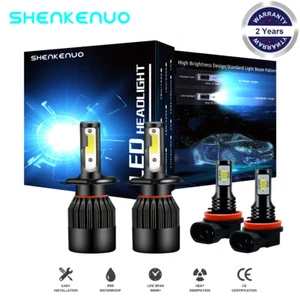 H4 LED Headlight Bulbs Fog Light Combo Kit For Toyota Highlander 2008 2009 2010 - Bild 1 von 11