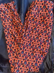 lularoe os Leggings Orange Maroon Dark Blue - Bild 1 von 2