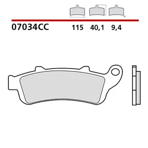 BREMBO KIT PASTIGLIE FRENO ANTERIORE HONDA PANTHEON 125 98-06-COD. 07034CC - Imagen 1 de 1