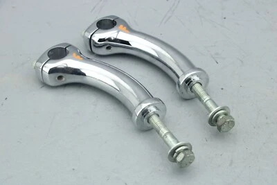 Harley Softail Deuce 2002 juego de abrazaderas de montaje elevador de manillar de 1" cromado 5,5" de alto Foto 1 de 4