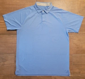 Camisa polo Peter Millar Golf azul jaspeado para hombre talla grande UPF 50+ - Imagen 1 de 5