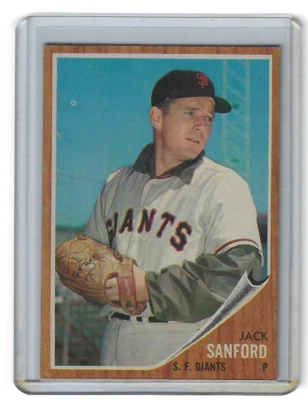 1962 Topps JACK SANFORD #538 San Francisco Giants High number! Free shipping! - Image 1 of 2