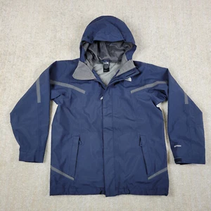 The North Face Coat Jacket Boys Womens L 14-16 Blue Full Zip Hooded Waterproof - Picture 1 of 13