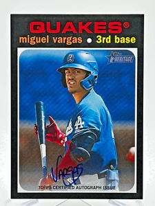 Autografi Miguel Vargas 2020 Topps Heritage Minor League Real One #ROA-MV - Foto 1 di 2