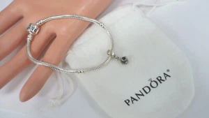 Auténtico Pandora Cadena Serpiente Esterlina 7.5”, Dije Graduación 12.5 gramos - Imagen 1 de 6