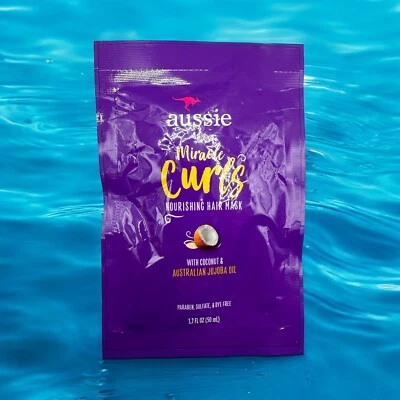 Aussie Miracle Curls Nourishing Hair Mask 1.7 oz Travel Size, 3 - Pack - Image 1 of 3