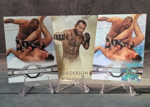 TRIPLE PLAY!!! Dan HENDERSON 2013 Topps UFC Finest BASE, REFRACTOR, VALOR!!!