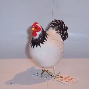Rooster and Hen Series bobble white Hen mini - Picture 1 of 1