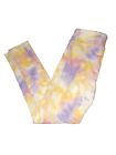 Art Class Girls Rainbow Bleach Tie Dye Pink Purple Leggings Pants L 10-12 (AC)