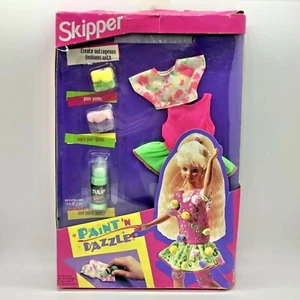 1993 Skipper Cool Creations Paint & Dazzle Fashion & Art #10078 Barbie NRFP VTG - Picture 1 of 12