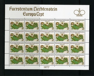 Liechtenstein MNH Shts de 20 615-16 Europa 1977 ND165 - Imagen 1 de 2