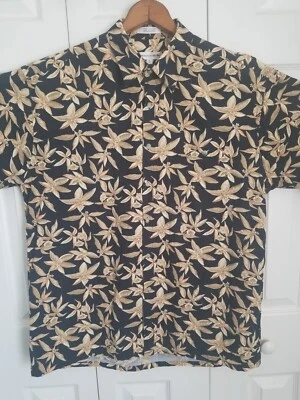 Vintage Pierre Cardin Mens Large Button Up Hawaiian Shirt Short Sleeve Cotton - Image 1 of 4