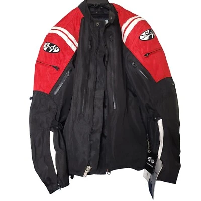 NUEVO CON ETIQUETAS Chaqueta Joe Rocket Atomic 4.0 Motocicleta Motociclista Callejero Rojo Negro + Pasamontañas Foto 1 de 4