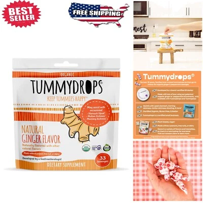 Gotas de gengibre orgânico do USDA - sem glúten e, 33 guloseimas embaladas individualmente - Imagem 1 de 4